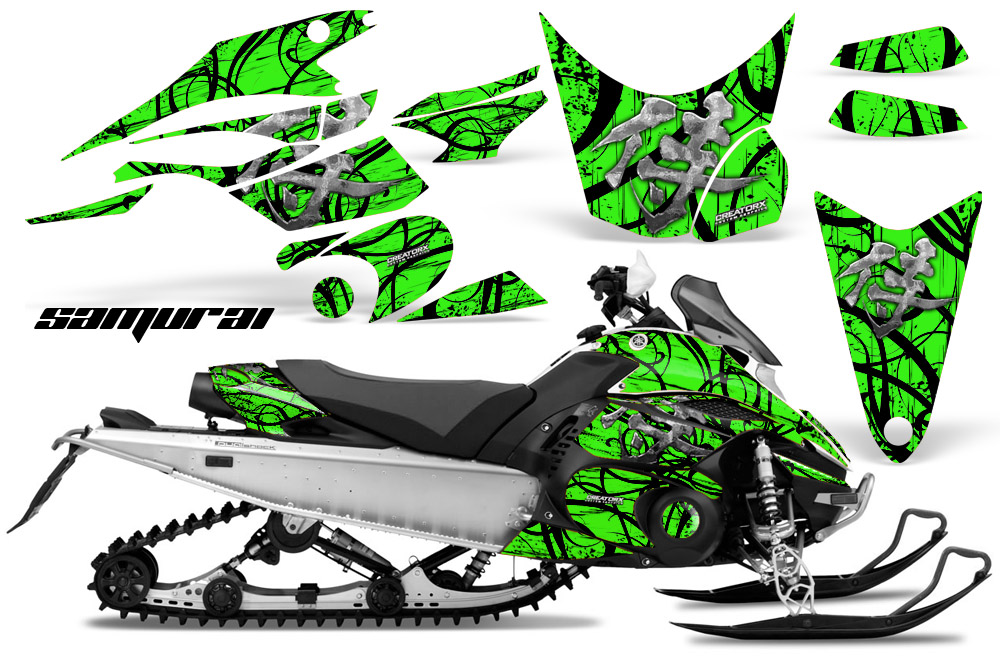 Yamaha FX Nytro 2010 Graphics Kit Samurai Black Green